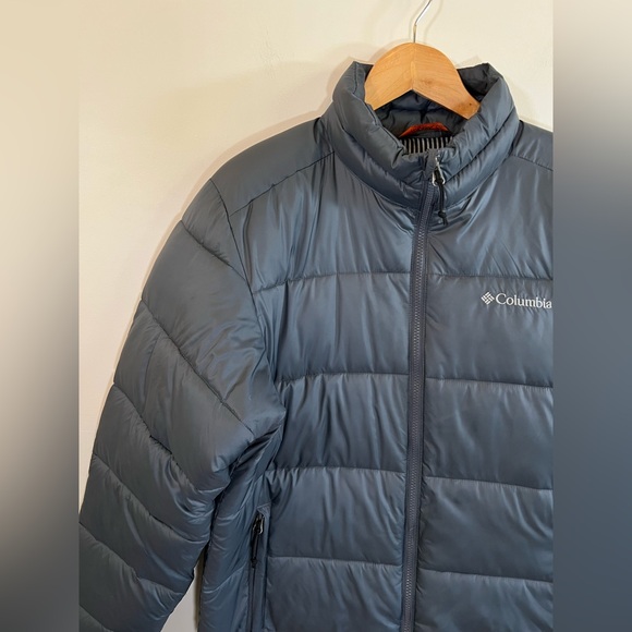 Mens Columbia Gray Puffer Jacket Size Medium - Picture 2 of 13